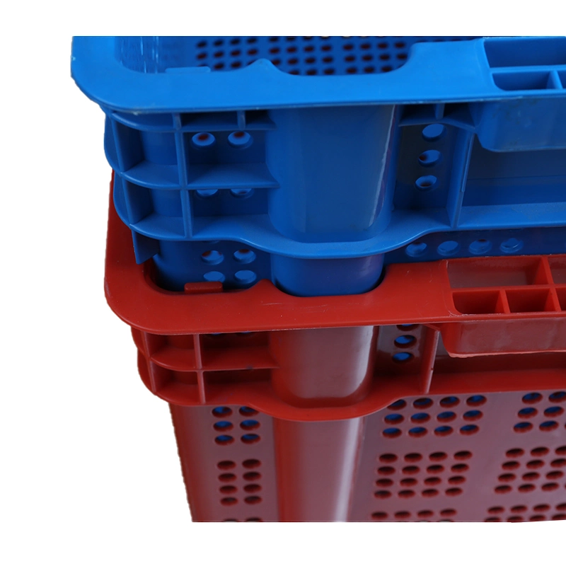 Plastic Storage Baskets Ventiled Fruit Plastic Basket Moving Container Vegetable Crate