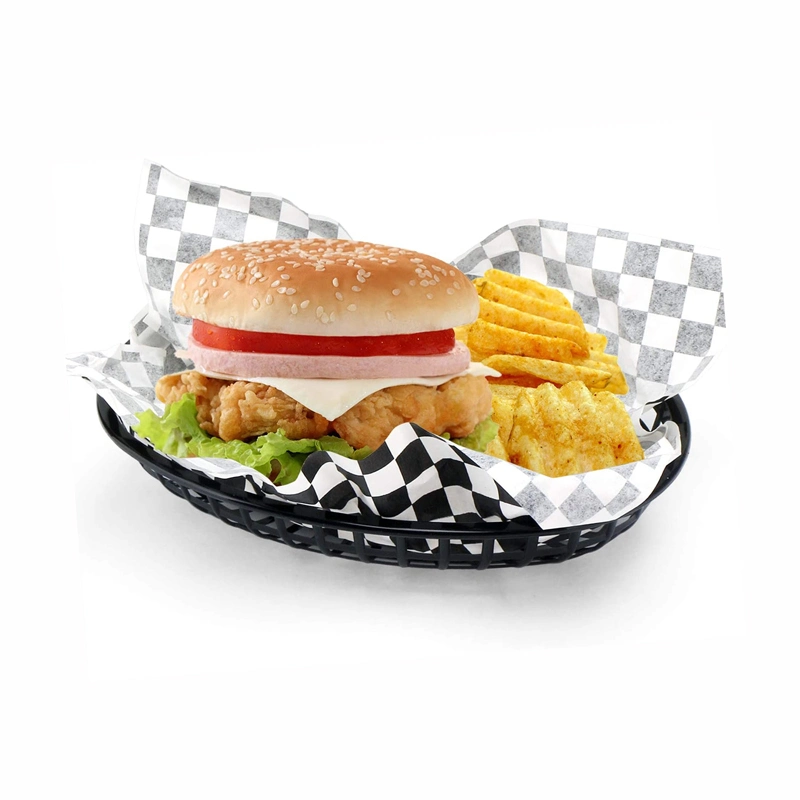 Plastic Fry Fast Food Basket Bread Baskets Oval-Shaped Tray Restaurant Supplies, Deli Serving Bread Basket for Chicken, Burgers, Sandwiches & Fries