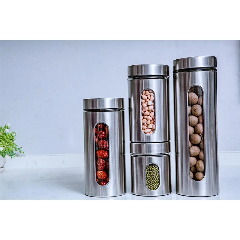 New Cheap Price Kitchen Accessories Set Stainless Steel Cooking Container Salt Seasoning Box