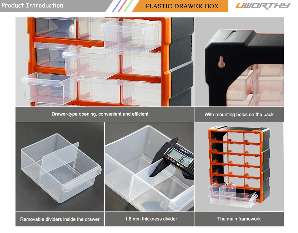 High Quality Mountable Plastic Drawers Decoration Storage Box