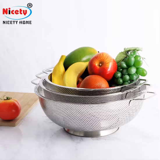 Cestino di scarico dei rifornimenti della cucina del cestino di frutta del cestino di verdure dell'acciaio inossidabile all'ingrosso della Cina
